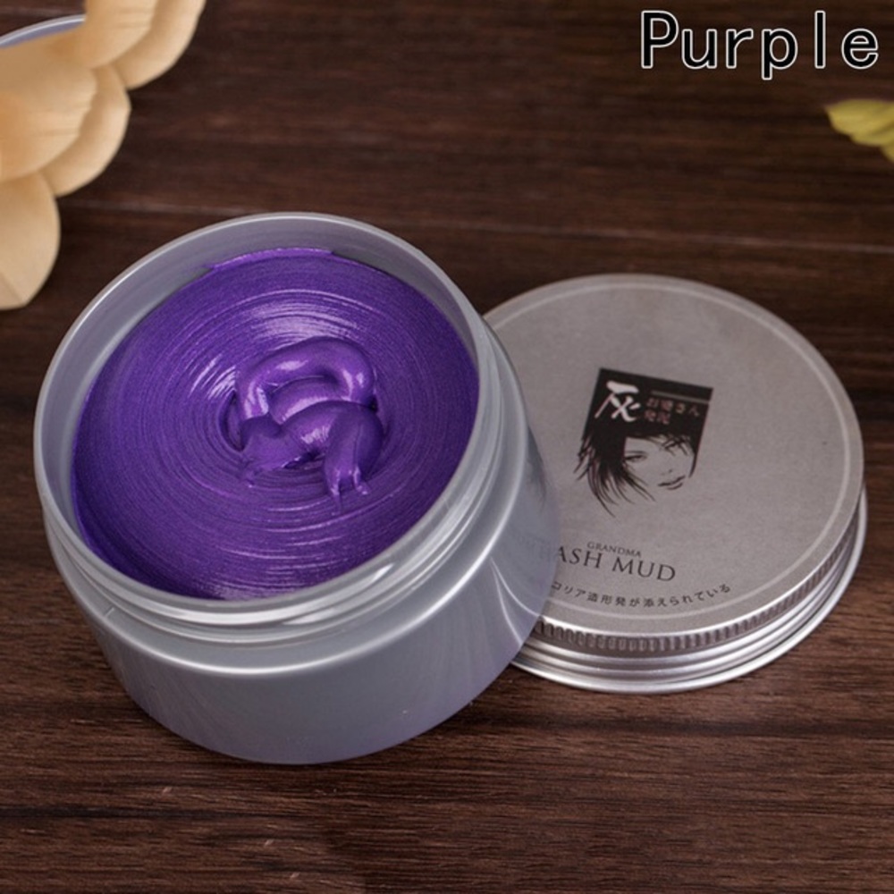 Ash Mud Wax Natural Hair color Temp PURPLE